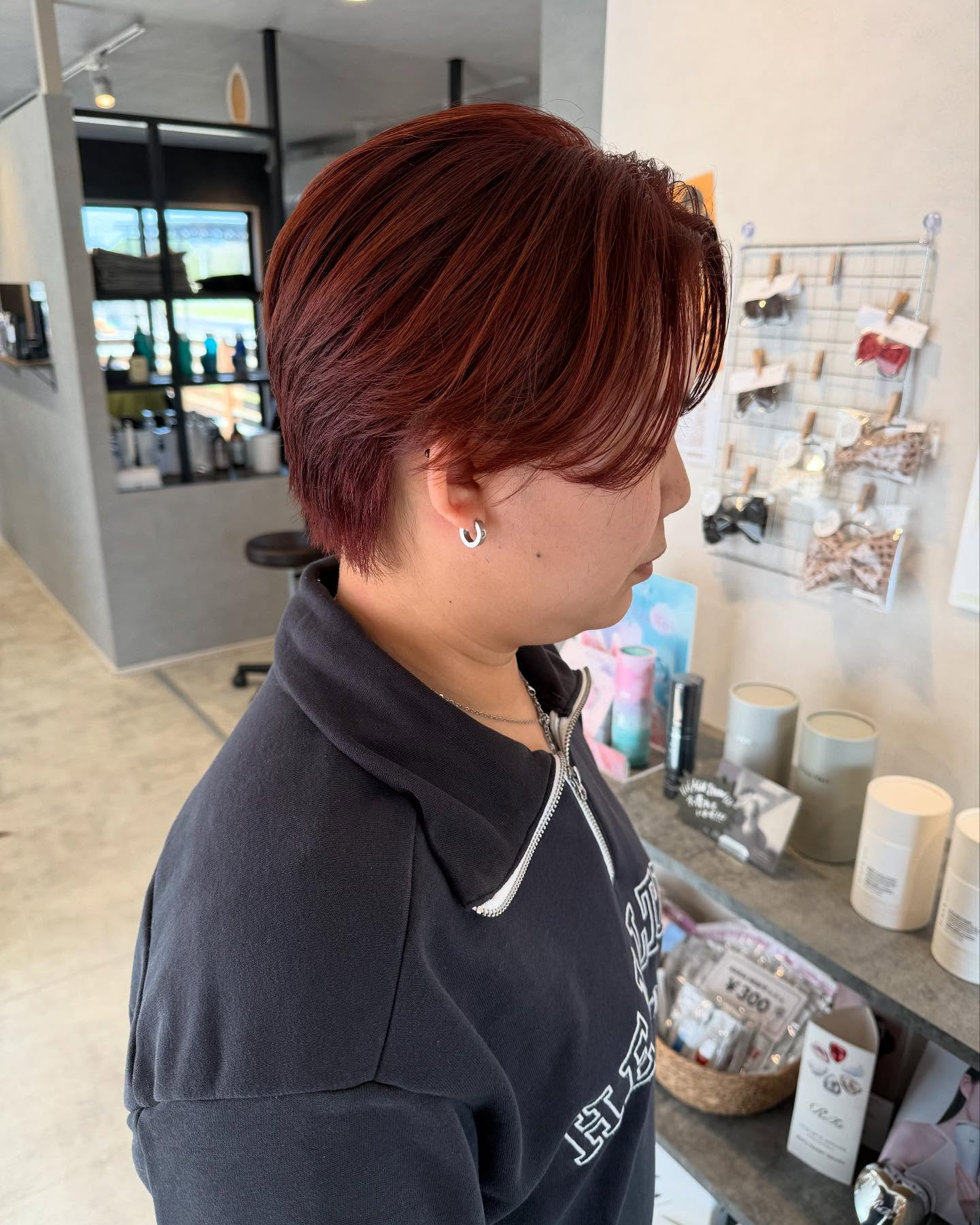 ハンサムショート×レッドブラウン